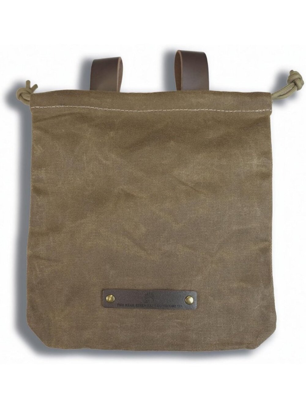 Waxed Canvas Foraging Bag - Water Resistant Hip Pouch for Hiking, Camping & Dog